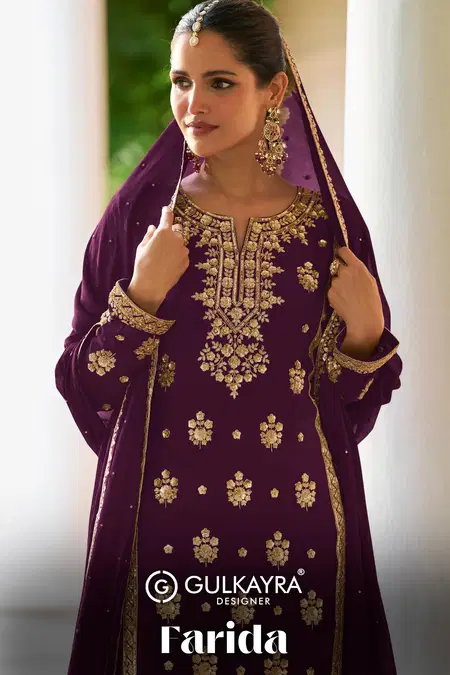 Farida By Gulkayra Real Chinon Best Readymade Suits Wholesale Shop In Surat
